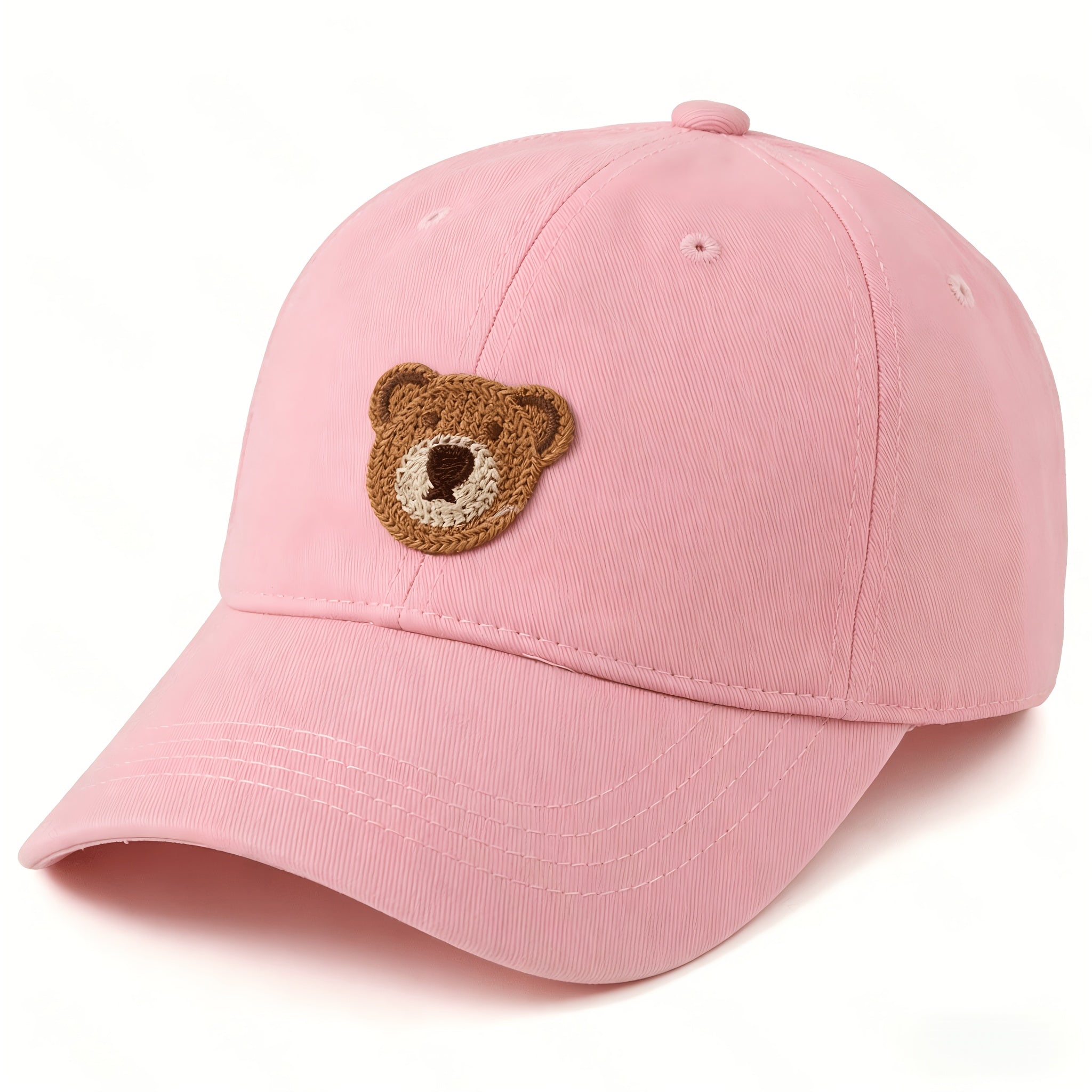 Solid Color Baseball Cap with Label – Classic Duckbill Sun Hat