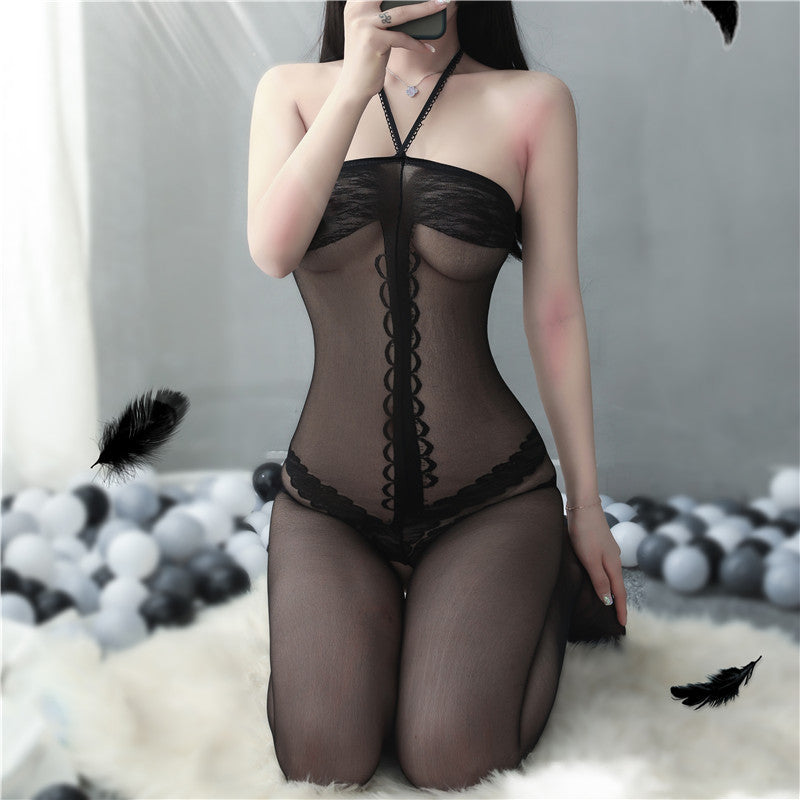 Women's Simple Printed Creative Stockings Jumpsuit
