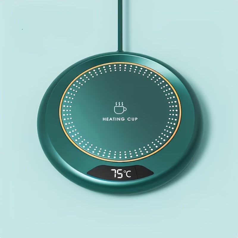 USB Heated Coaster – Smart Beverage Heater with 3 Temperature Levels, Fits All Cups