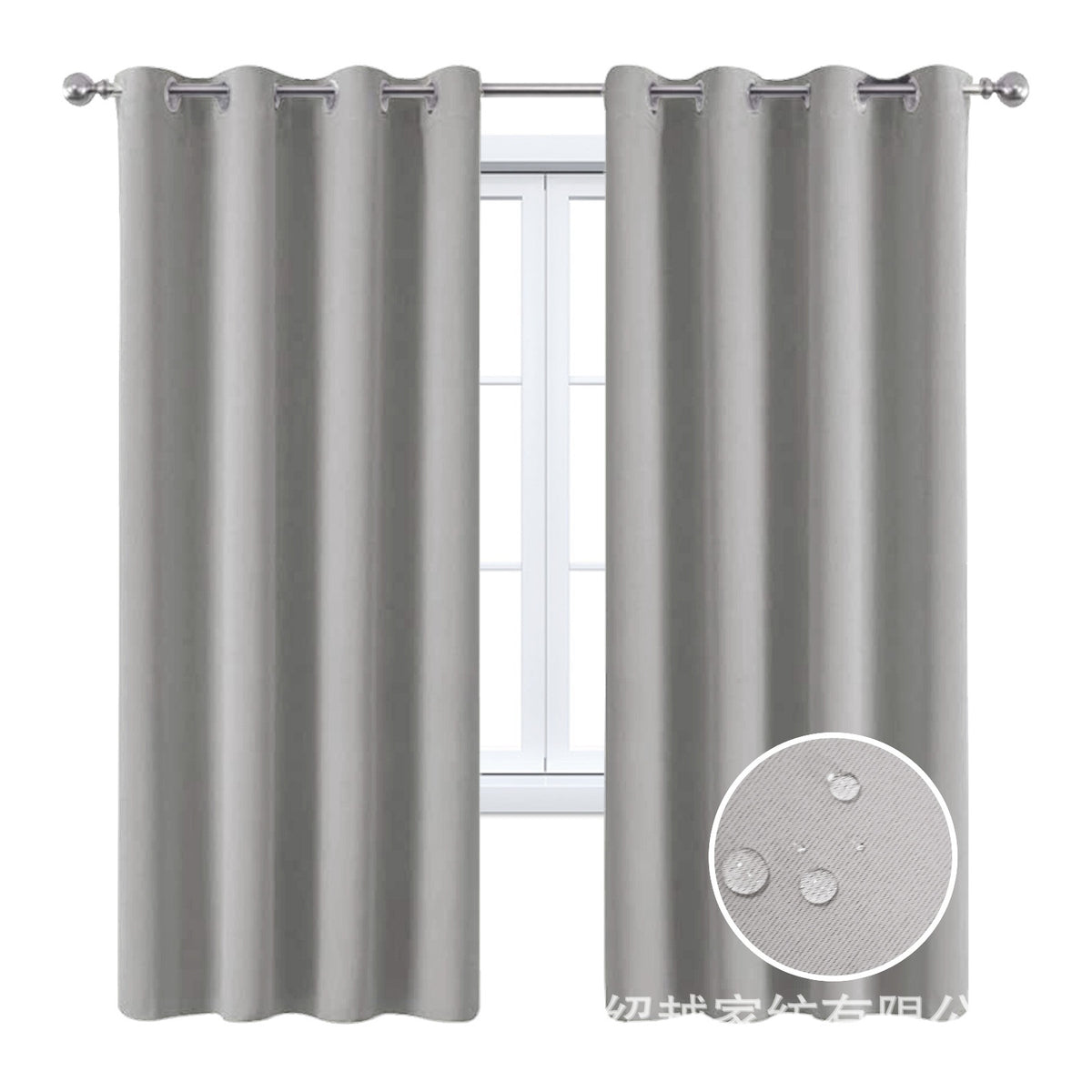 Full Blackout Hot Sale Curtain with Black Lining on the Back