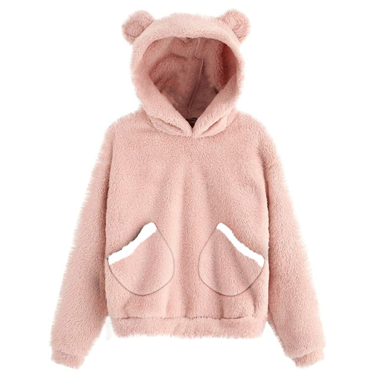 Plush Rabbit Ears Hooded Warm Women's Jacket