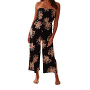 Printed Strapless Casual Jumpsuit For Women
