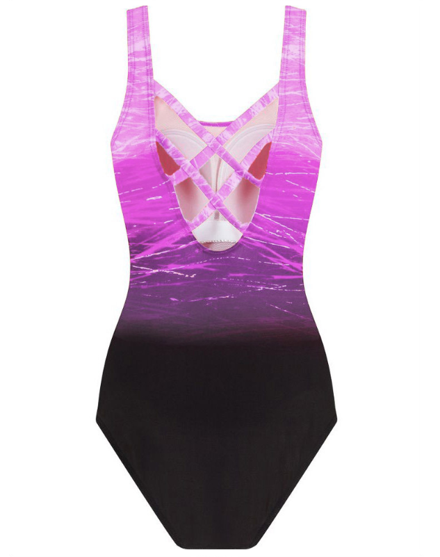 Women's Gradient One-Piece Swimsuit Sexy Swimwear