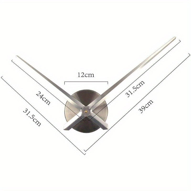 Large DIY Wall Clock Modern 3D Frameless Wall Clock with Mirror Numbers Stickers for Home Office Living Room Bedroom Wall Decoration