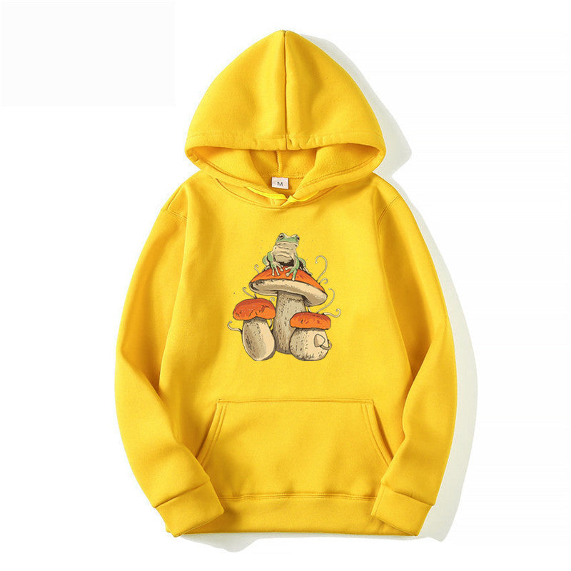 Letter Print Kangaroo Pocket Drawstring Hoodie
