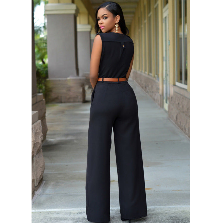 Chic Women's Fashion Jumpsuit Elegant Siamese Pants