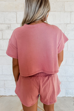 Blossom 2Pcs Cropped Tee And Ruffle High Waist Skort Set