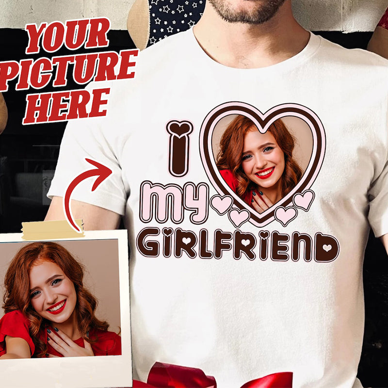 Custom 'I Love My Girlfriend' Cotton Women's T-Shirt