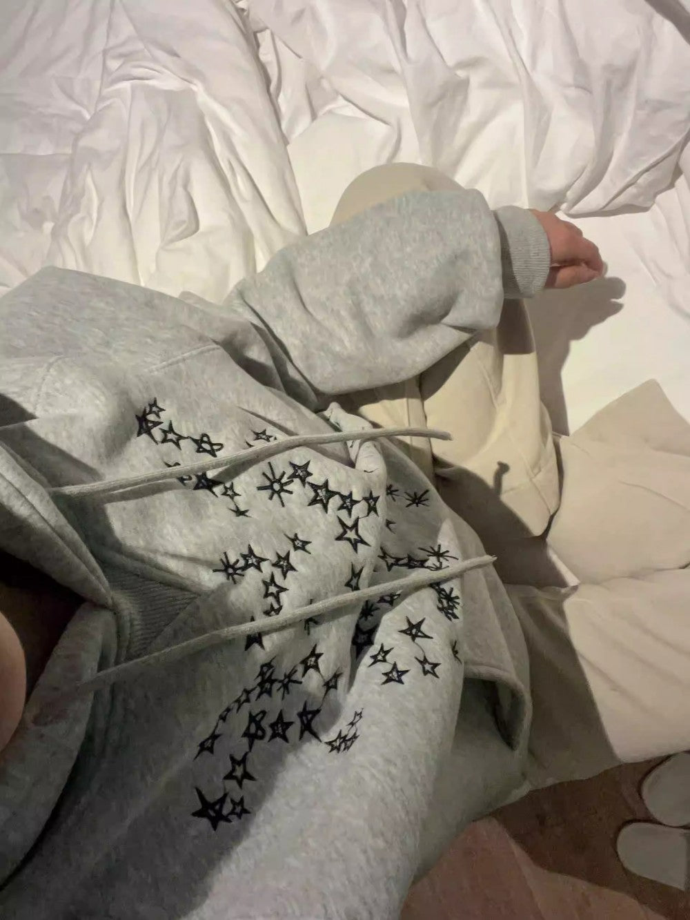 Embroidered Loose Hooded Couple Sweater Coat