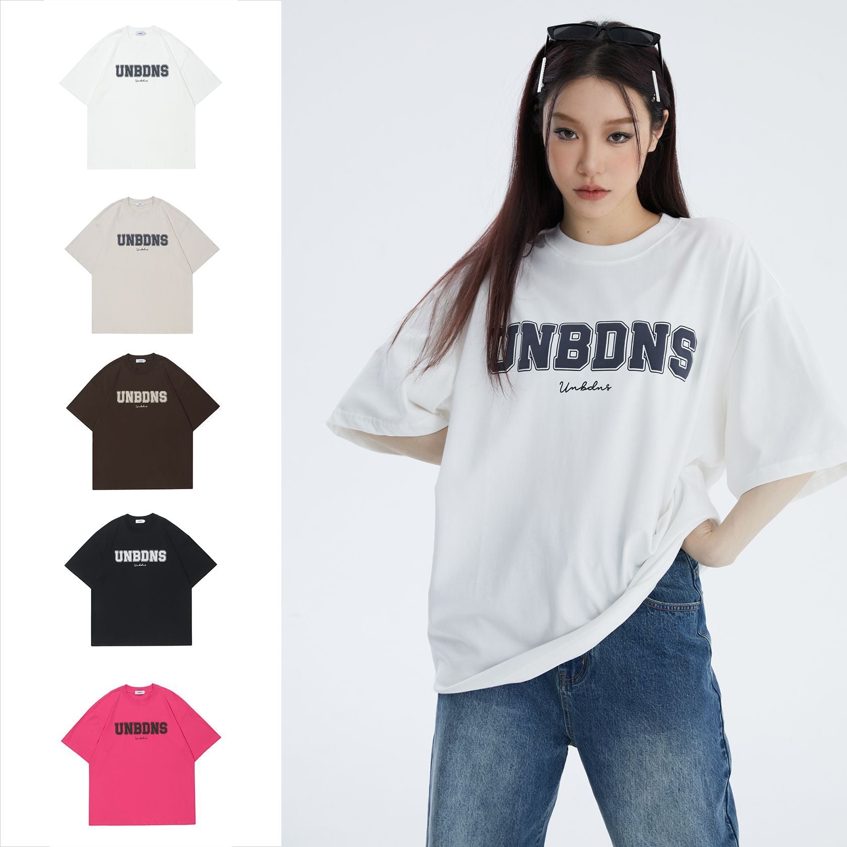 Retro Letter Graphic Short Sleeve Casual Streetwear Tee