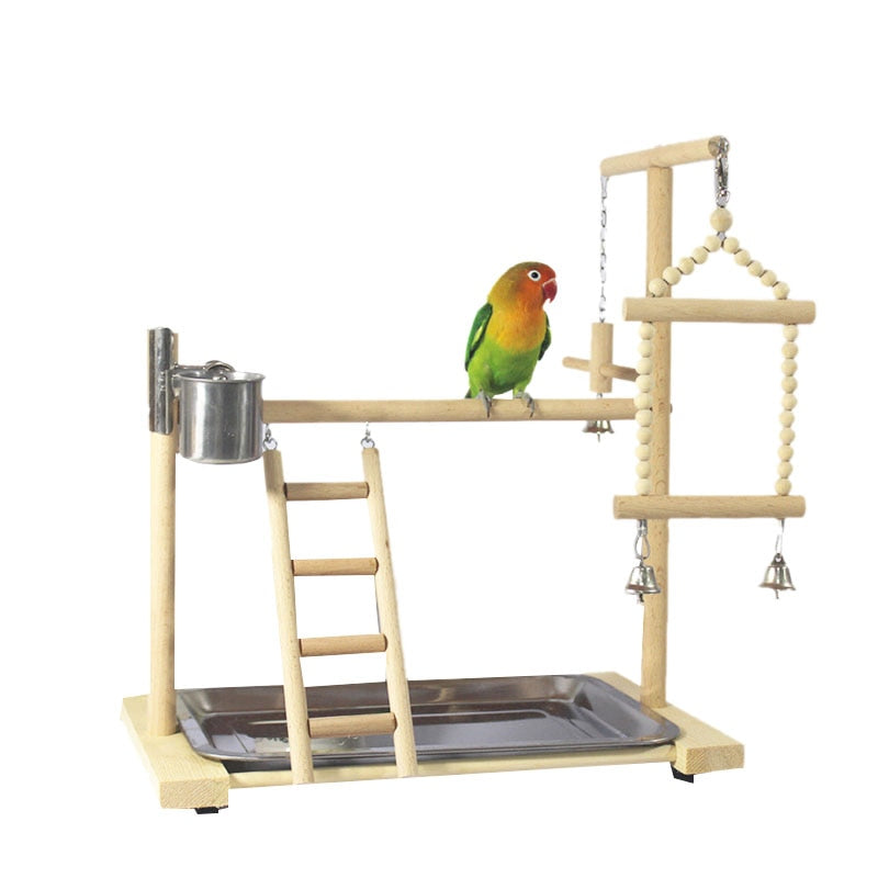 Parrot Stand for Small Birds - Wooden Floor Stand