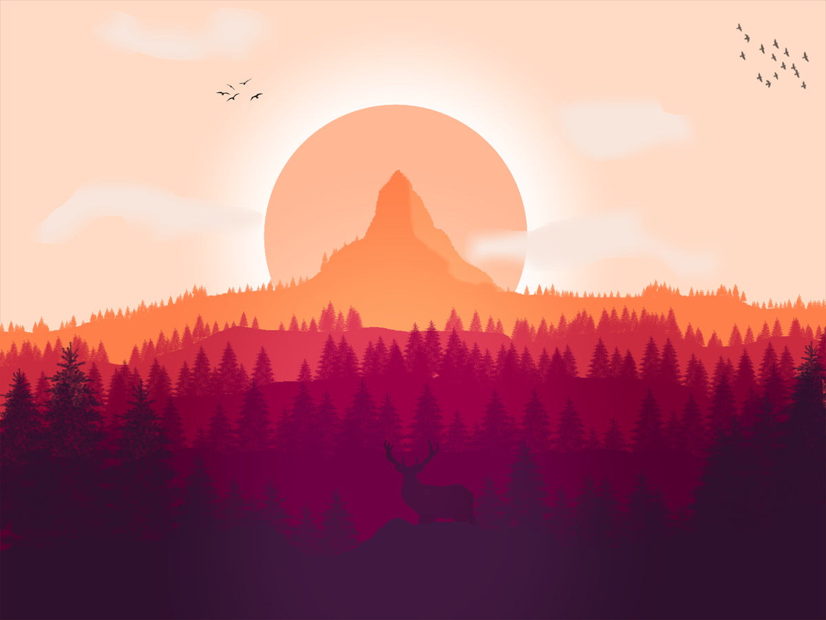 Late Autumn Sunset Tapestry