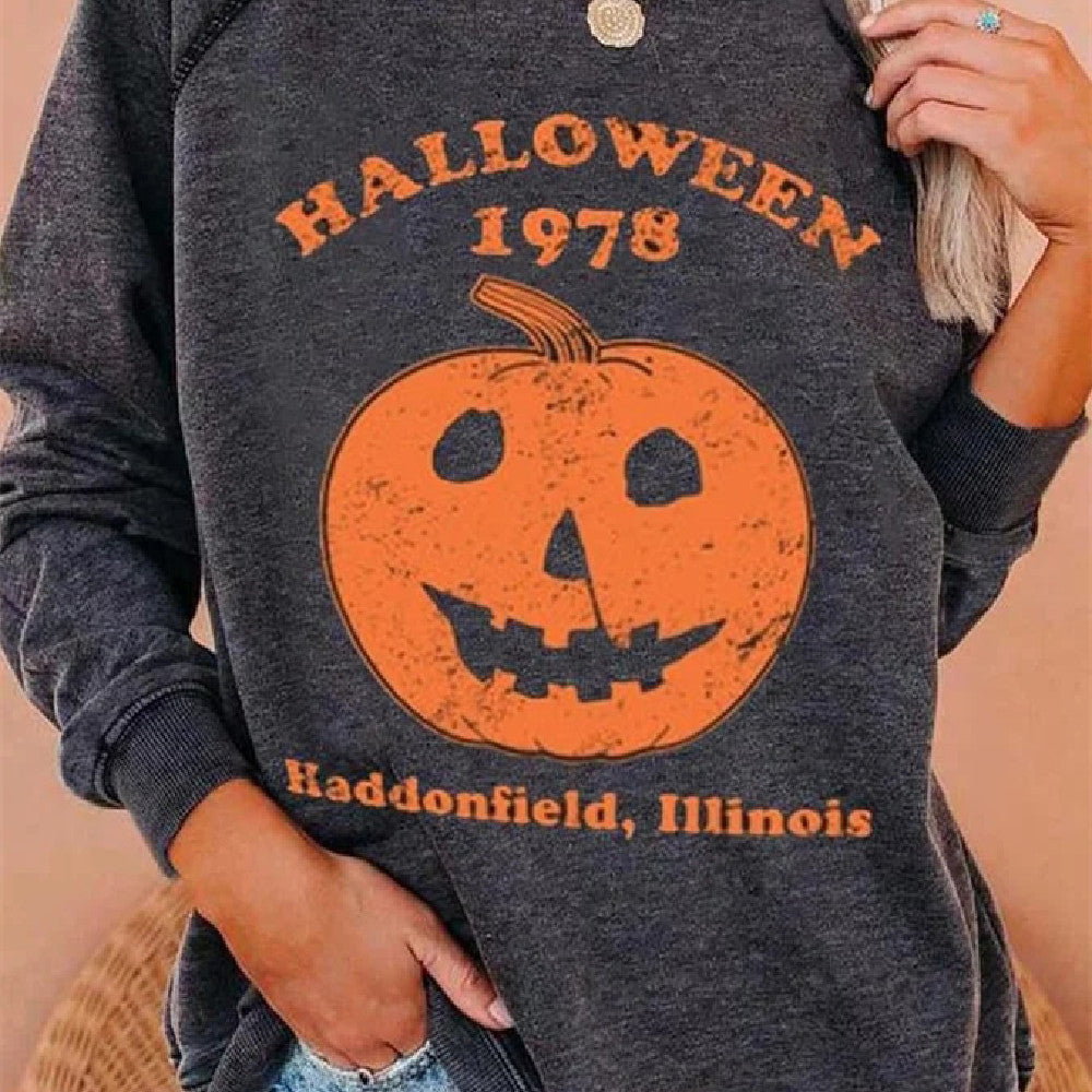 Women's Casual Halloween Graphic Print Sweatshirt