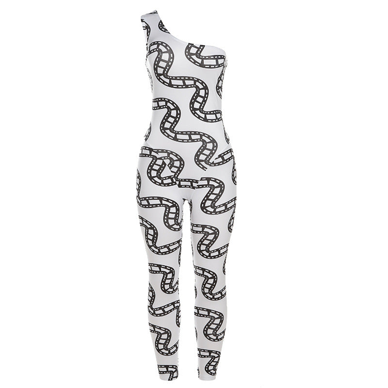 Women's Contrast High Top Sports Jumpsuit