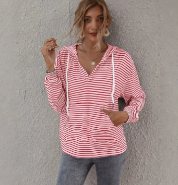 Women's Cozy Striped Loose Pullover Sweater