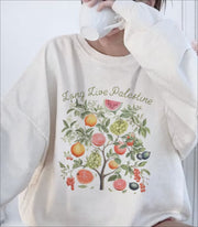 Watermelon Print Long Sleeve Sports Pullover Hoodie