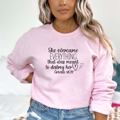 Korean Style Printed Loose Crew Neck Sweater