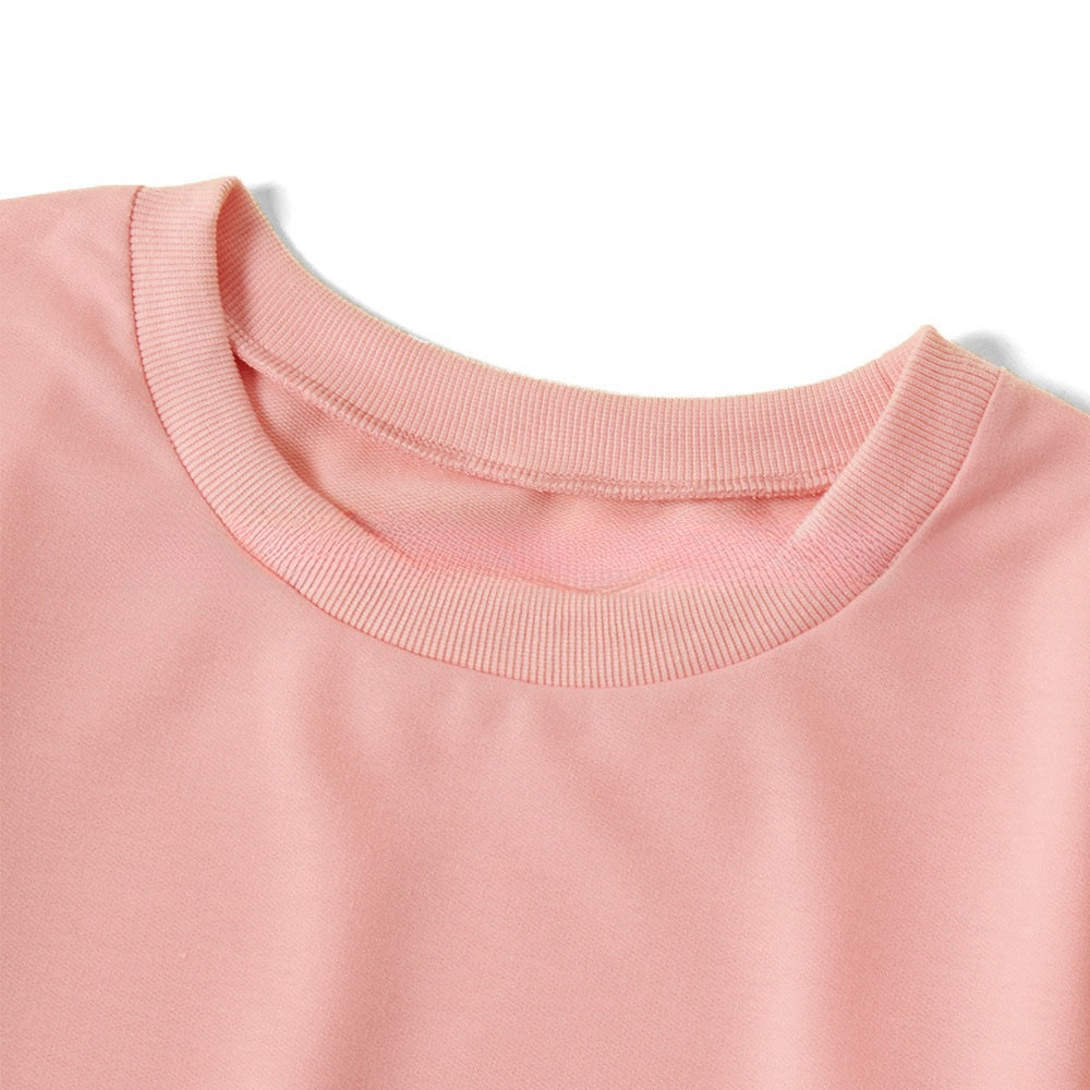 Matching Mother-Daughter Three-Color Fleece Sweatshirt