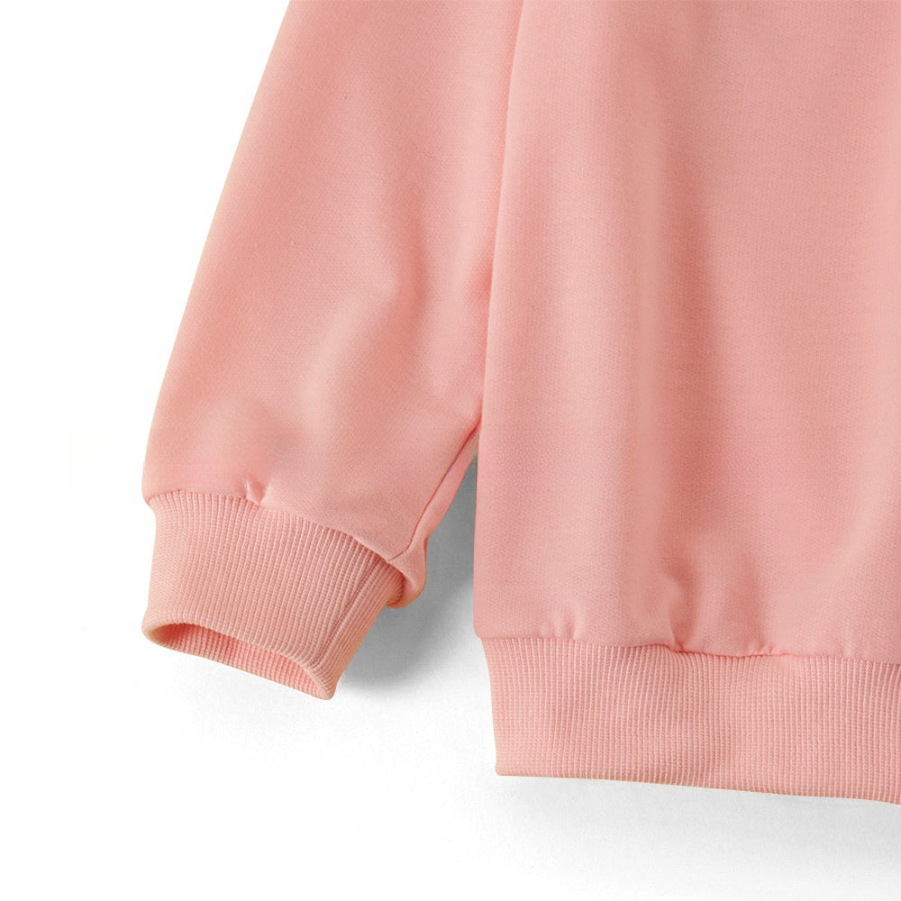 Matching Mother-Daughter Three-Color Fleece Sweatshirt