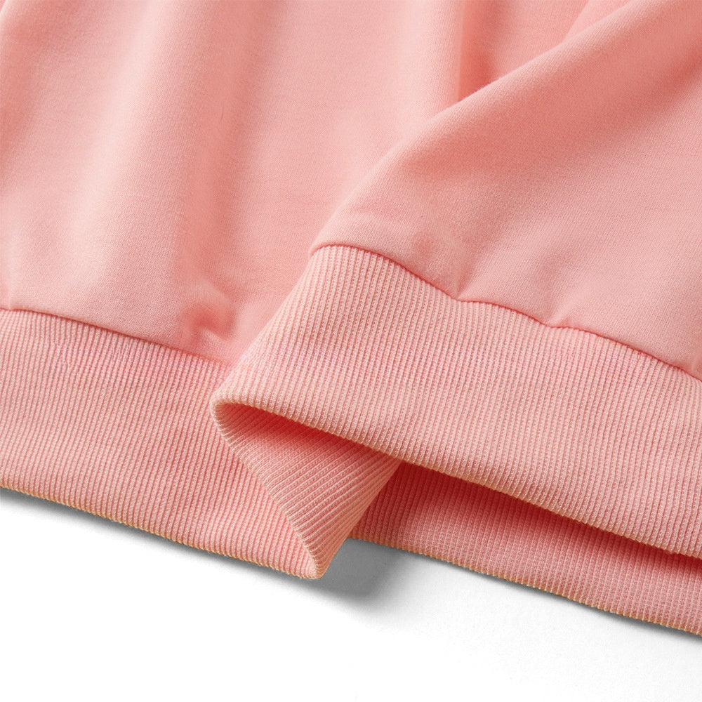 Matching Mother-Daughter Three-Color Fleece Sweatshirt