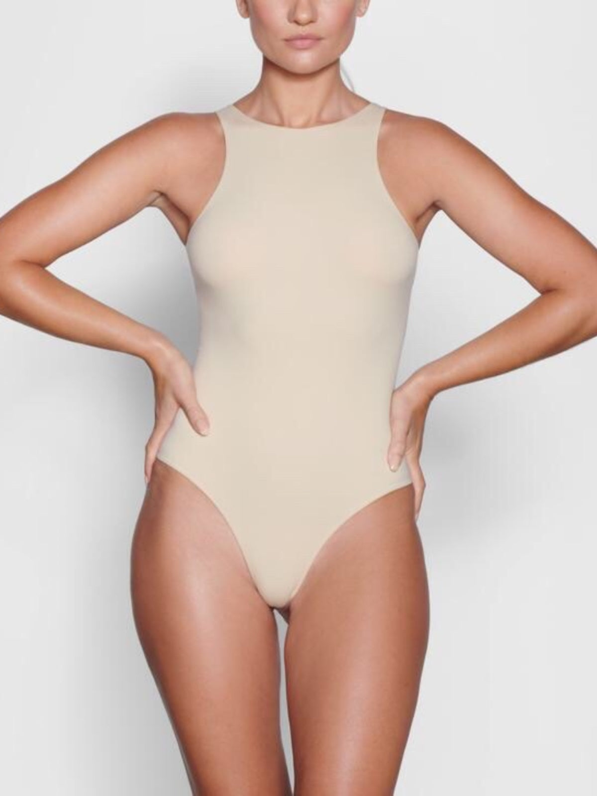 Solid Color Sleeveless Tight High Elastic One-piece Vest For Women