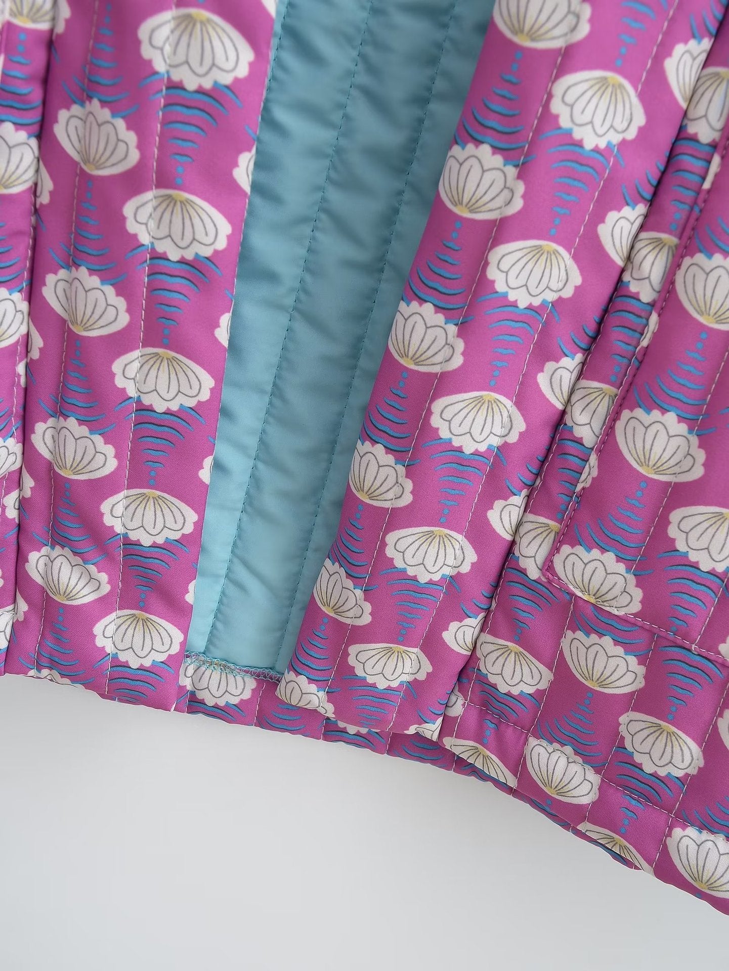 Quilted Print Cotton-Padded Jacket