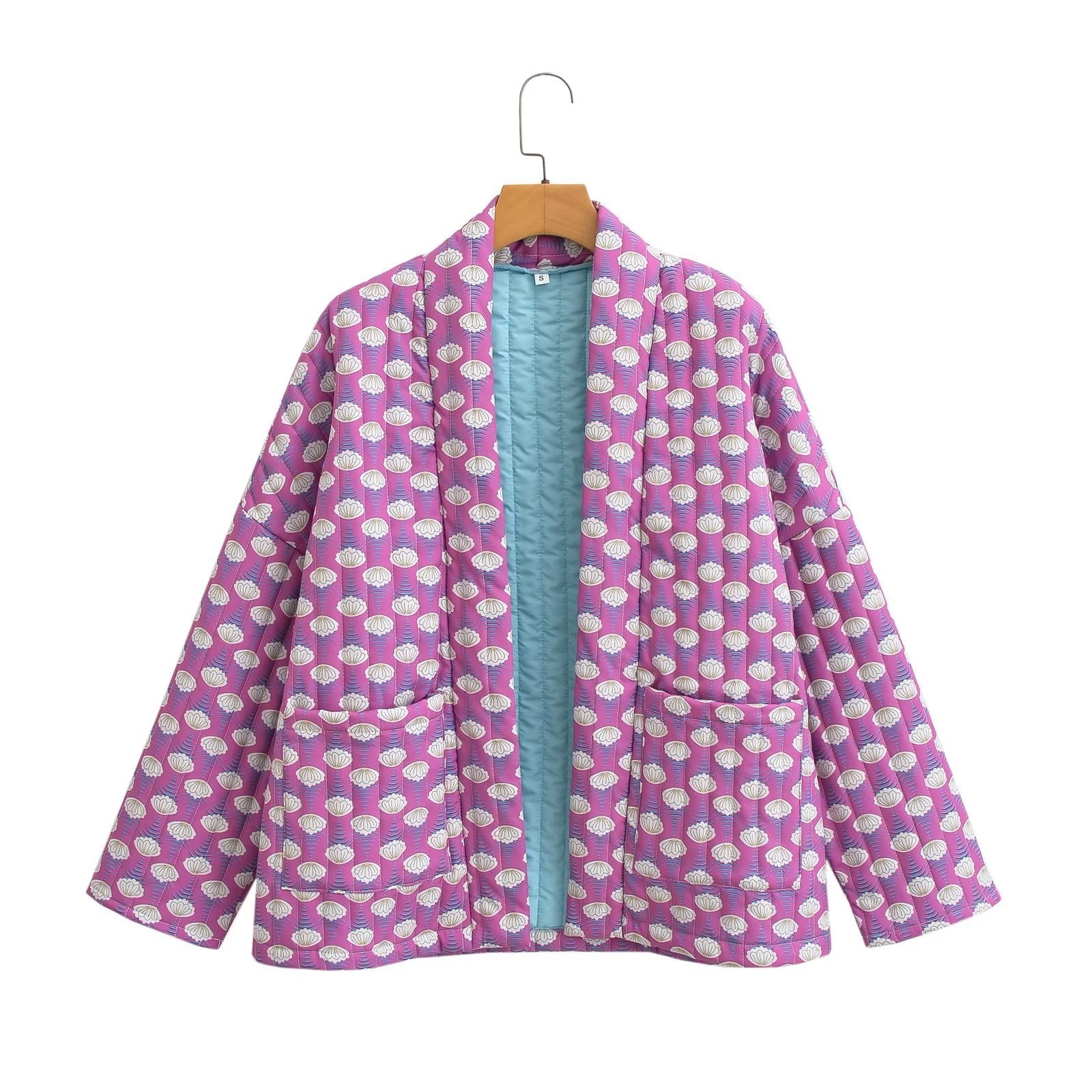 Quilted Print Cotton-Padded Jacket