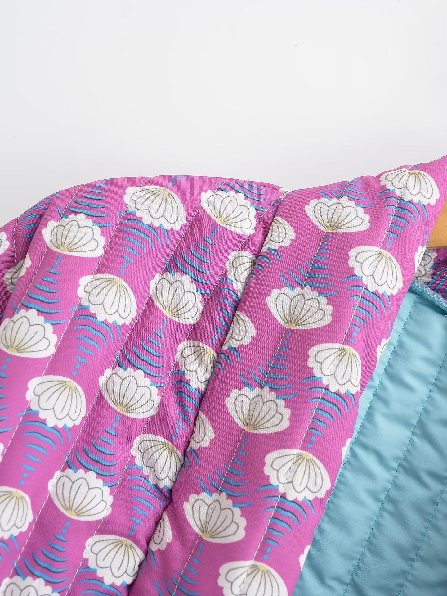 Quilted Print Cotton-Padded Jacket