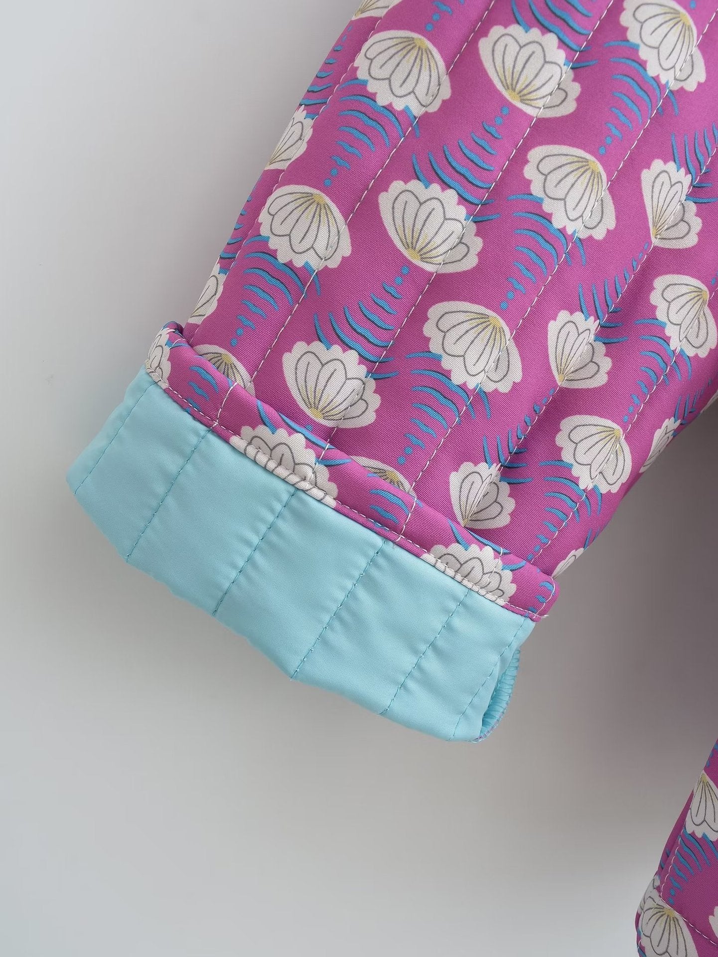 Quilted Print Cotton-Padded Jacket