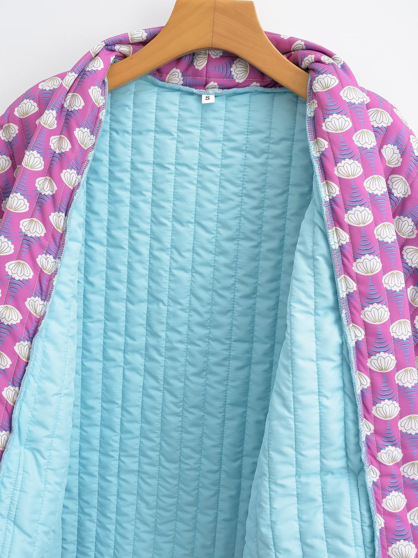 Quilted Print Cotton-Padded Jacket
