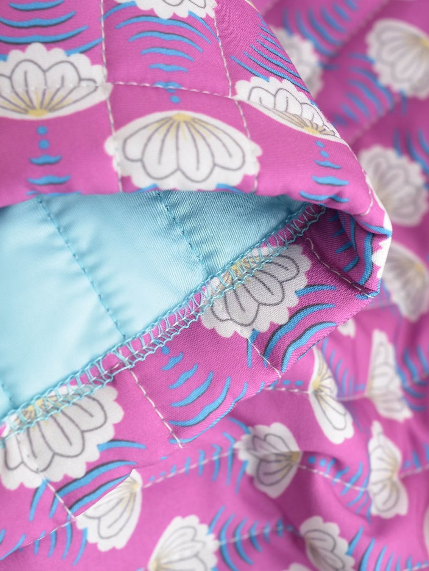 Quilted Print Cotton-Padded Jacket