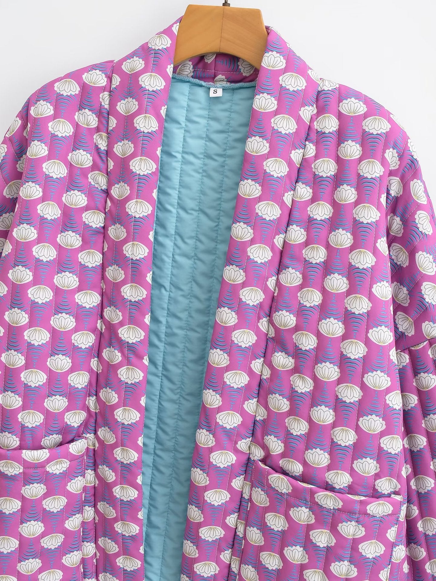 Quilted Print Cotton-Padded Jacket
