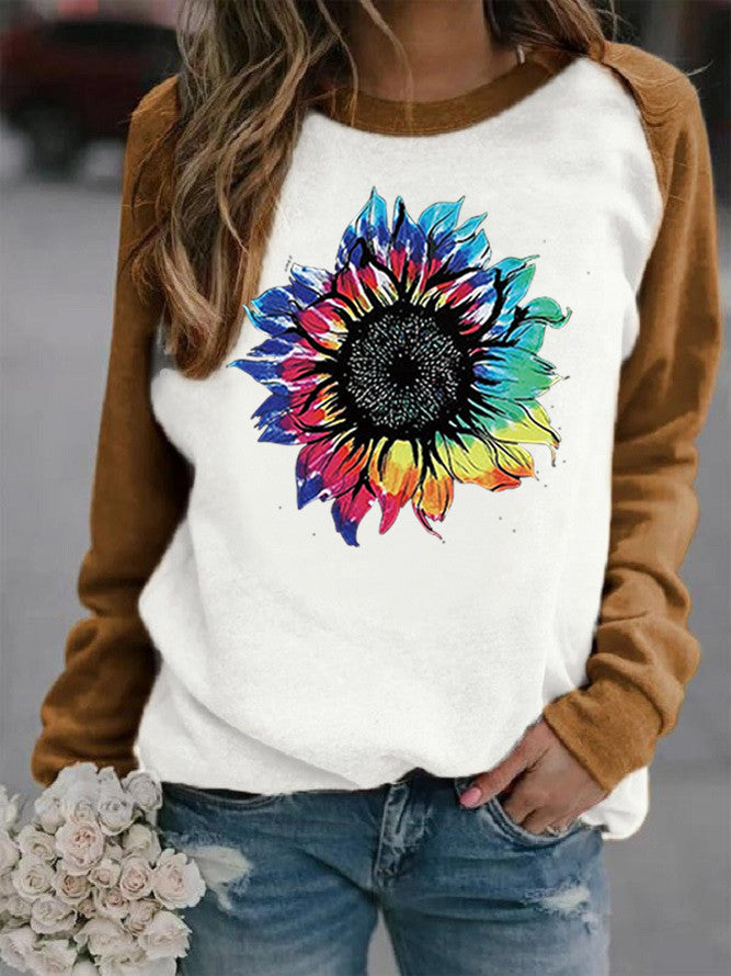 Cozy Printed Fleece Pullover Hoodie for Women