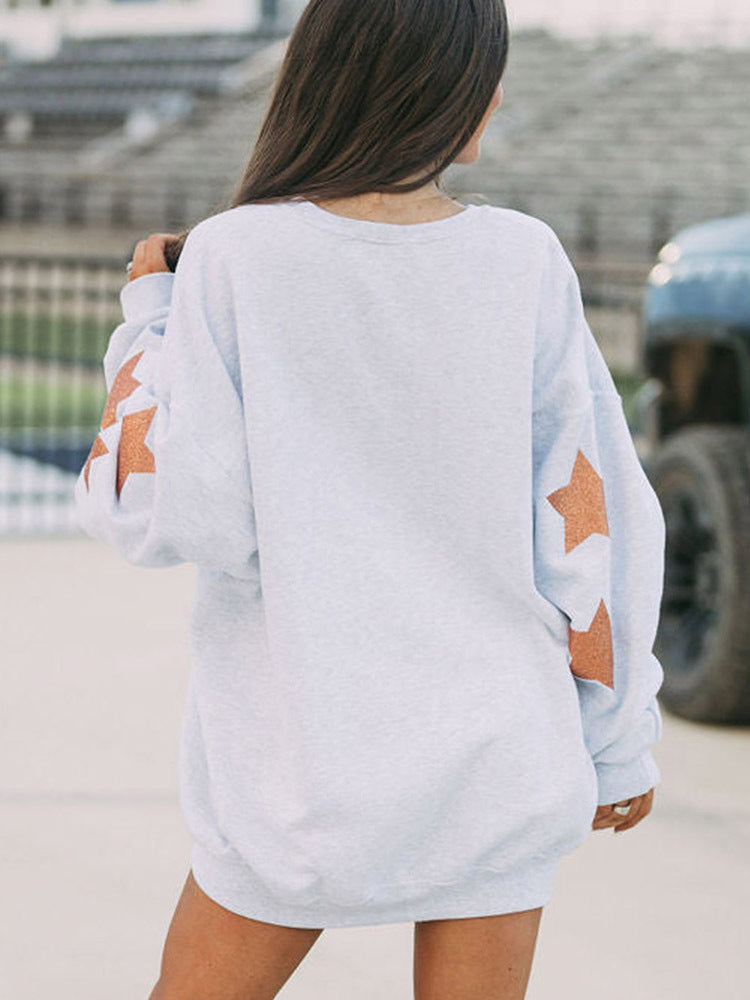 Women's Casual Loose Round Neck Long Sleeve Sports Top