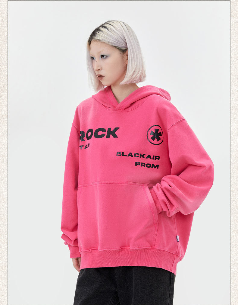Washed Vintage Streetwear Letter Graphic Sweater