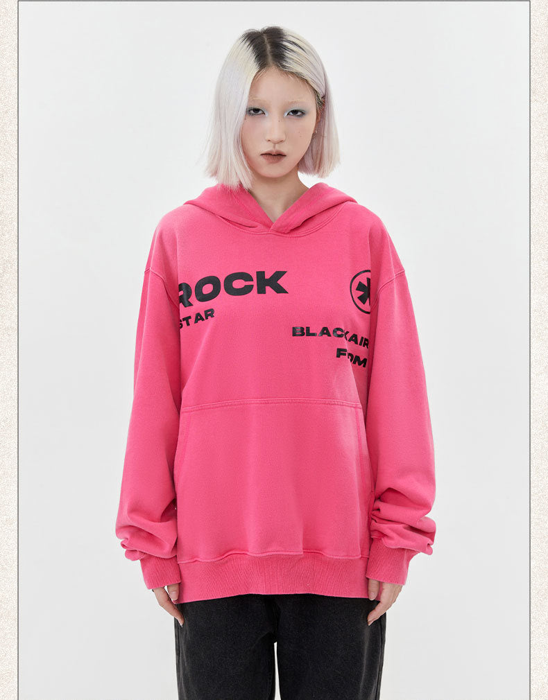 Washed Vintage Streetwear Letter Graphic Sweater