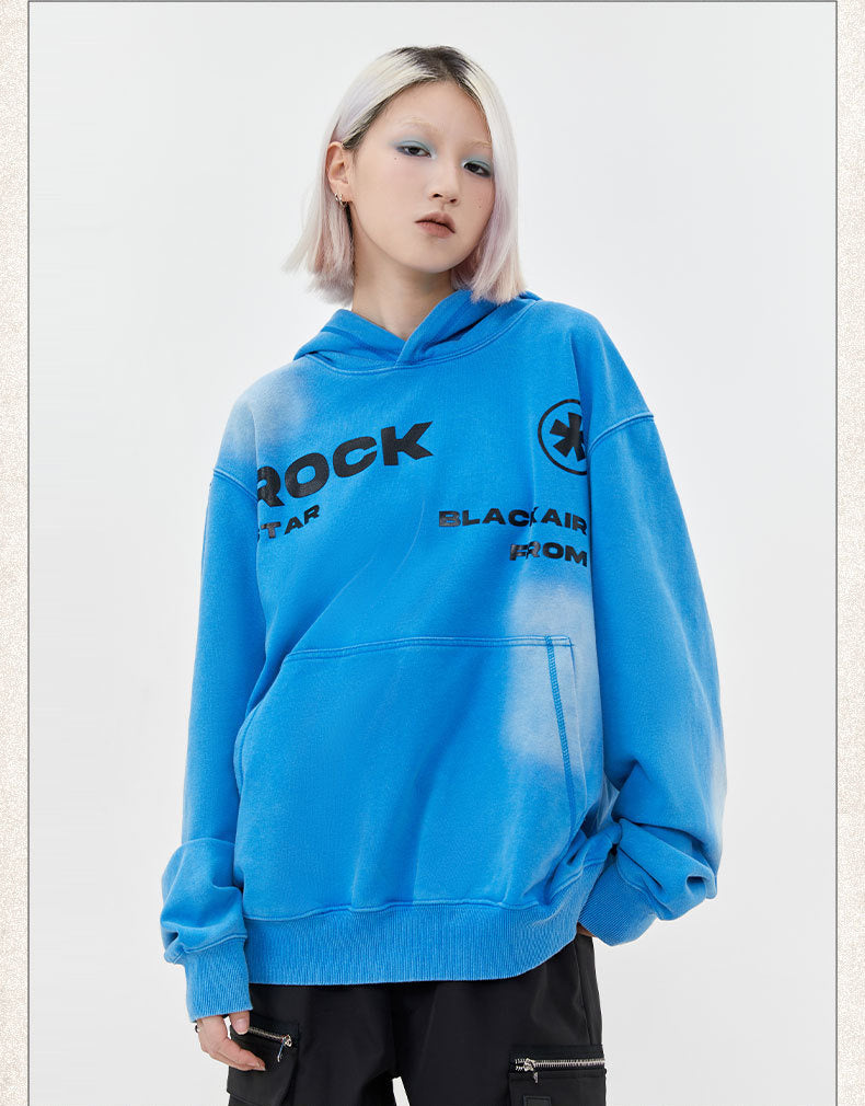 Washed Vintage Streetwear Letter Graphic Sweater