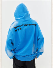 Washed Vintage Streetwear Letter Graphic Sweater