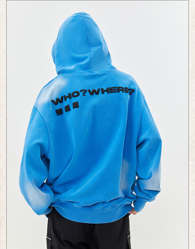 Washed Vintage Streetwear Letter Graphic Sweater