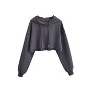 Trendy High-Waist Lace-Up Pullover Sweater