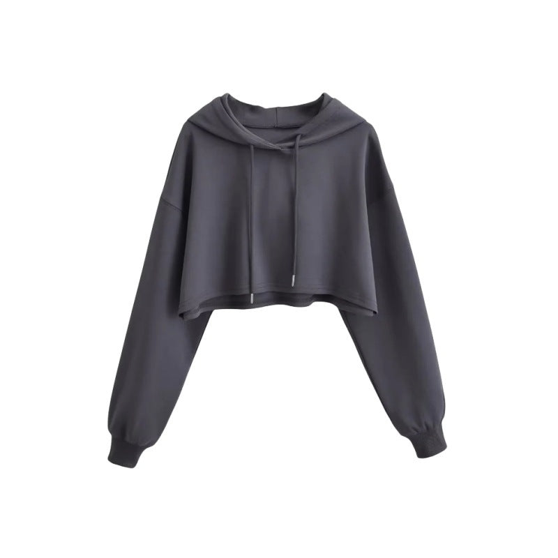 Trendy High-Waist Lace-Up Pullover Sweater