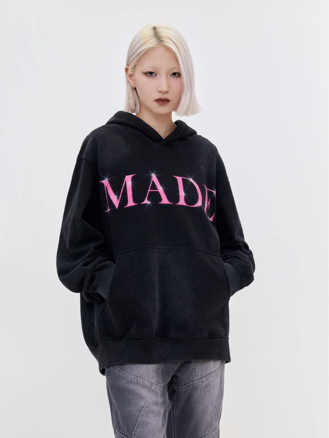 Cozy Letter Print Oversized Sweatshirt for Women