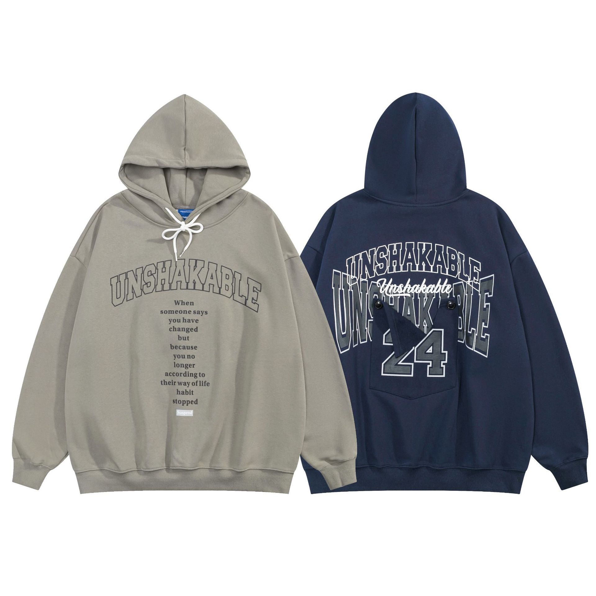 Unisex Fleece-Lined Hooded Sweatshirt Cozy Winter Pullover