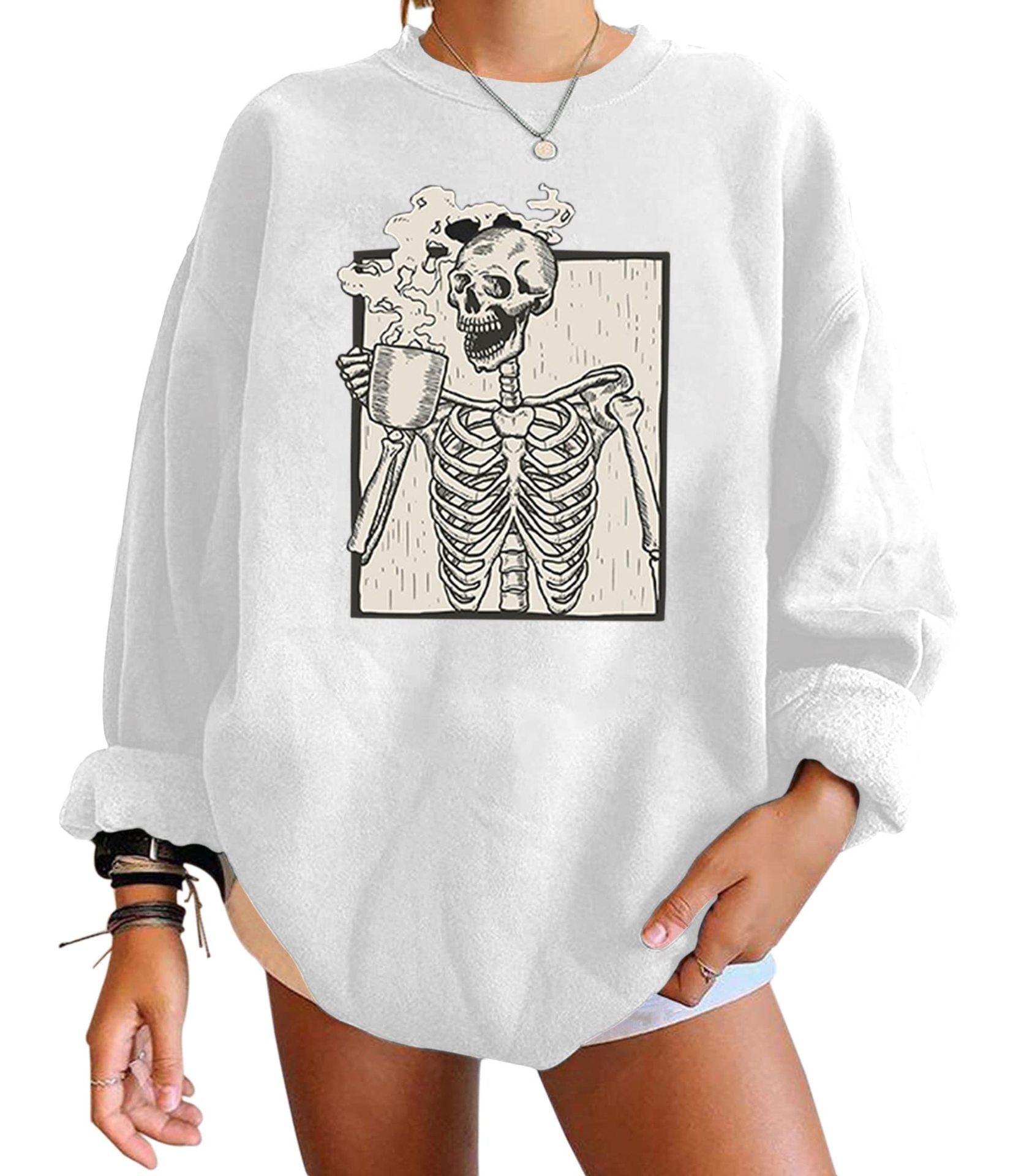 Women's Plus Size 3D Print Long-Sleeve Casual Sweater Top