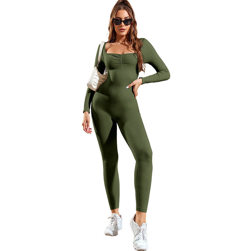Seamless Long-Sleeve Yoga Bodysuit & Active Romper