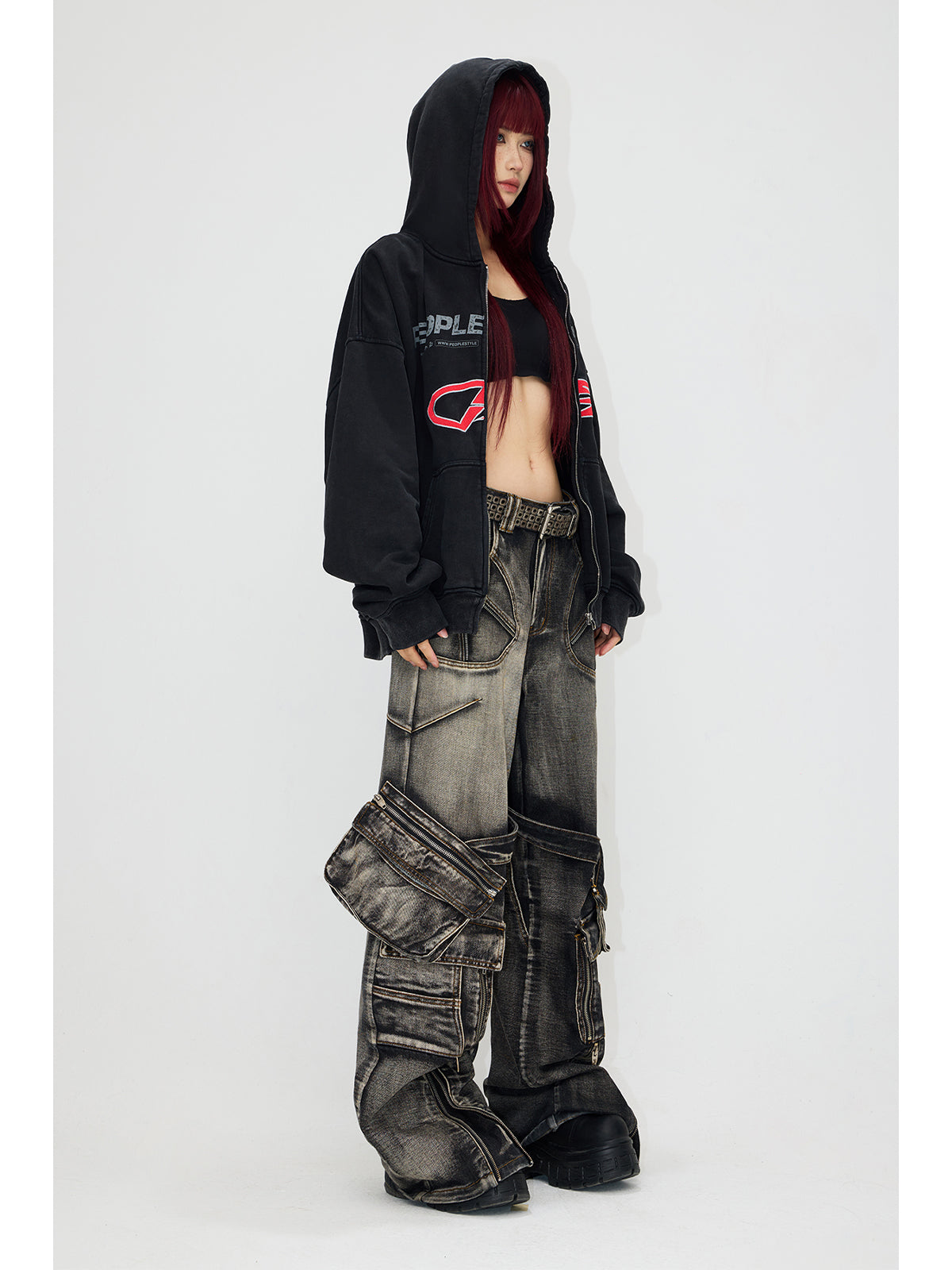 Heavyweight Embroidered Zip-Up Hoodie