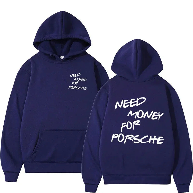 Funny Need Money Letter Print Casual Hoodie