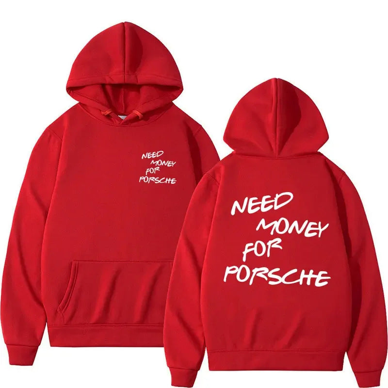Funny Need Money Letter Print Casual Hoodie