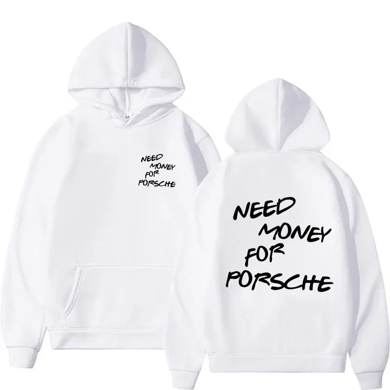 Funny Need Money Letter Print Casual Hoodie