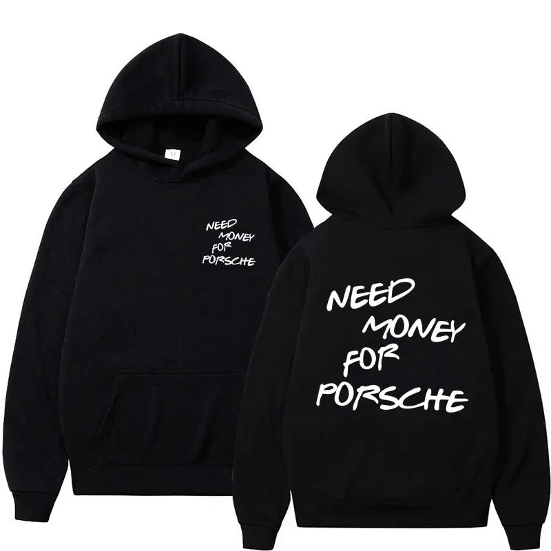 Funny Need Money Letter Print Casual Hoodie